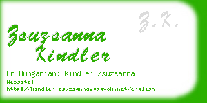 zsuzsanna kindler business card